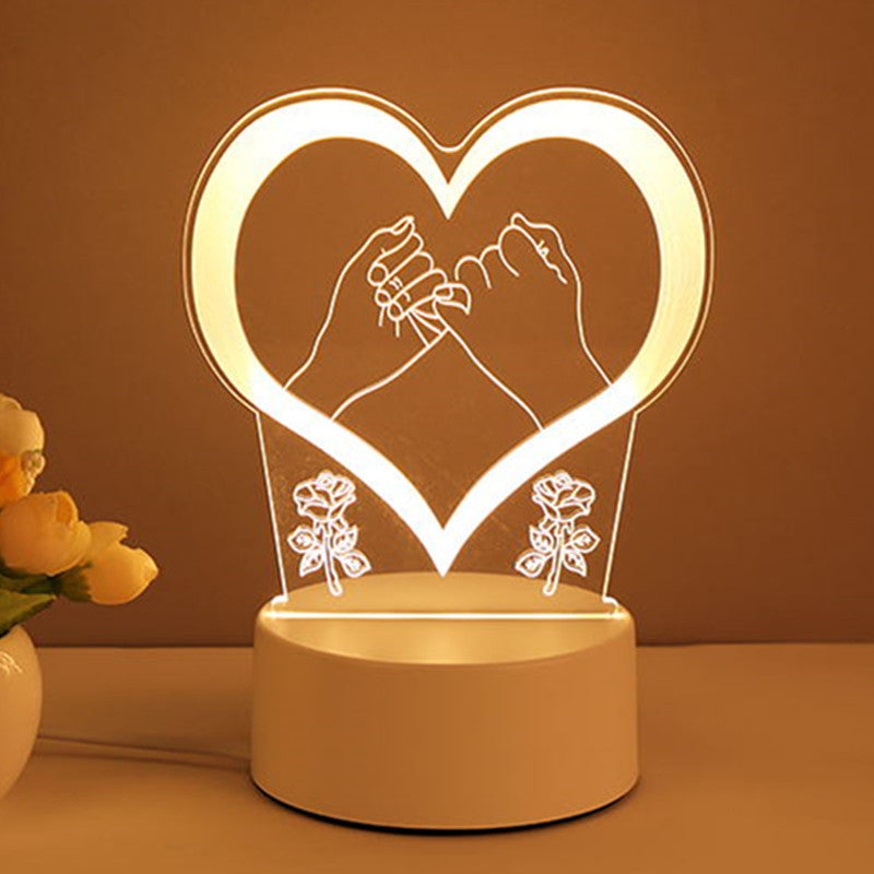 3D LED Decorative Lamp - Acrylic Night Light with Visual Effect