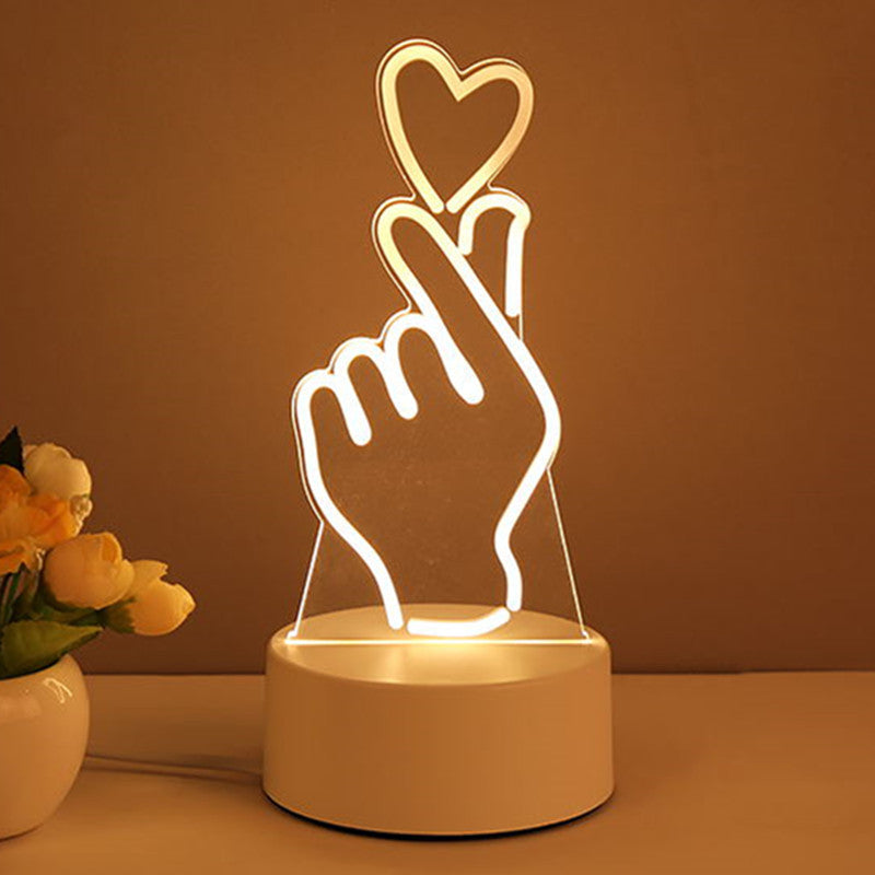 3D LED Decorative Lamp - Acrylic Night Light with Visual Effect