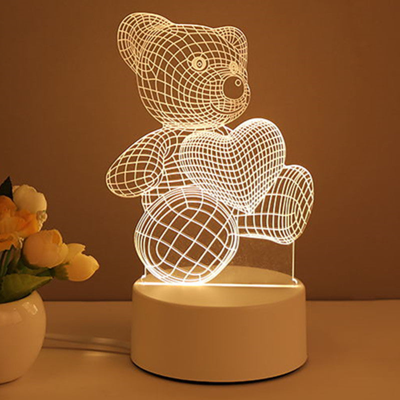 3D LED Decorative Lamp - Acrylic Night Light with Visual Effect
