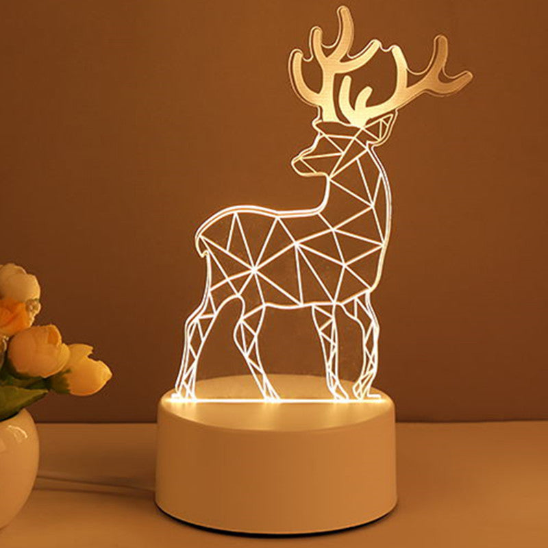 3D LED Decorative Lamp - Acrylic Night Light with Visual Effect