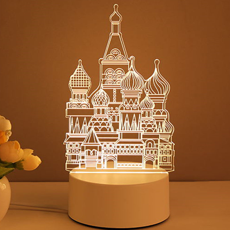 3D LED Decorative Lamp - Acrylic Night Light with Visual Effect