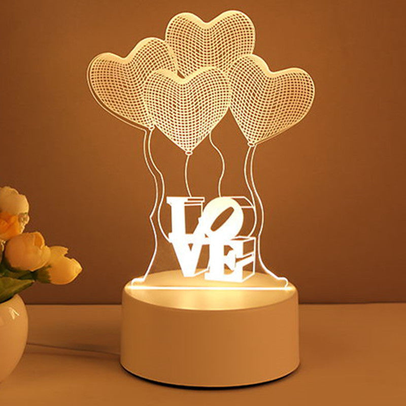 3D LED Decorative Lamp - Acrylic Night Light with Visual Effect