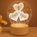 3D LED Decorative Lamp - Acrylic Night Light with Visual Effect