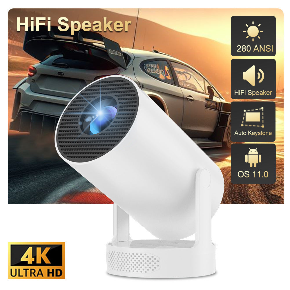 Portable Mini HD Projector - 1280x800 WXGA Home Cinema Android Projector Gun