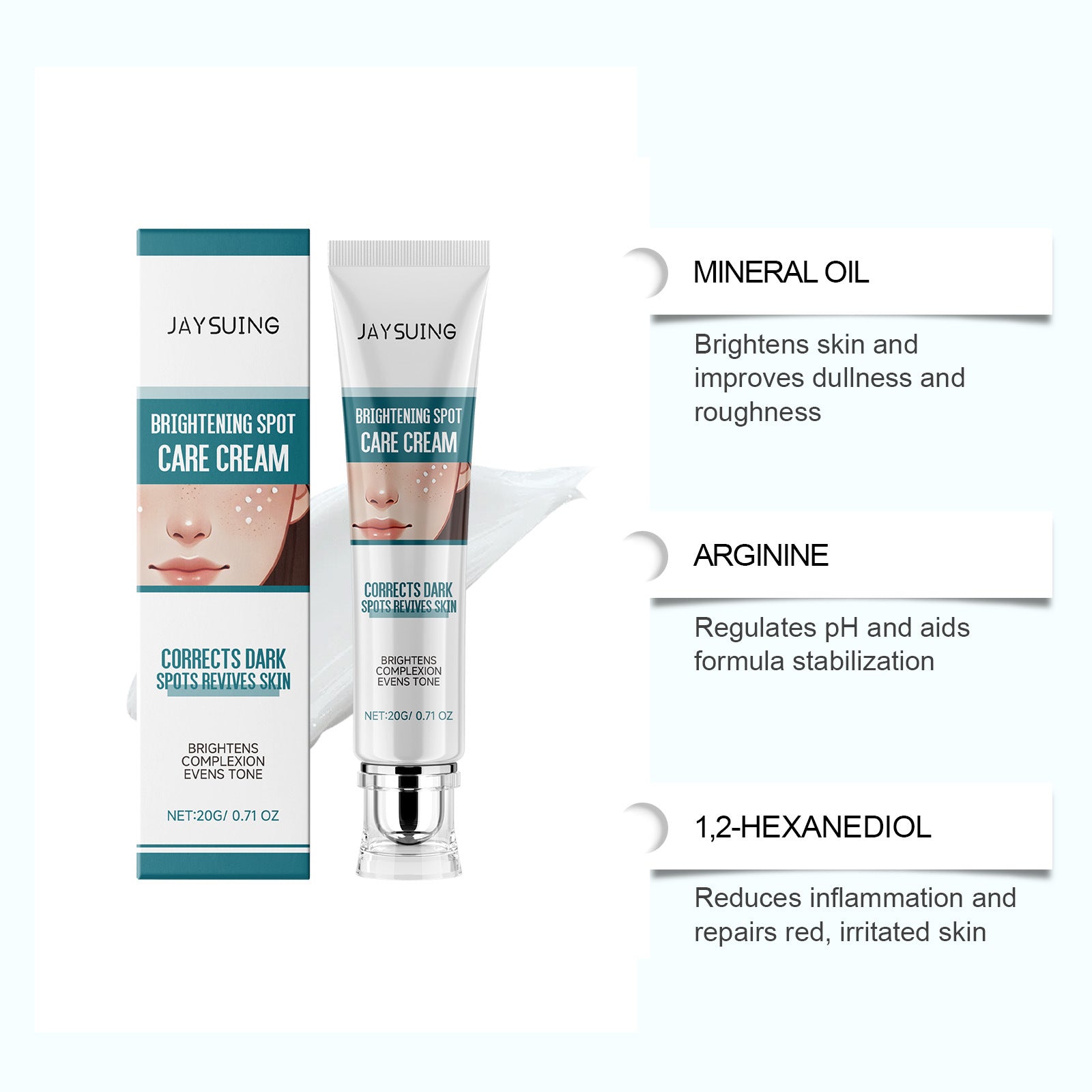 Crema iluminadora para manchas oscuras con niacinamida - Corrector de manchas oscuras