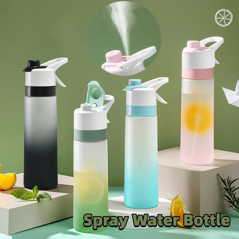 2-in-1 Spray Water Bottle - Sports Hydration & Cooling Mist Bottle