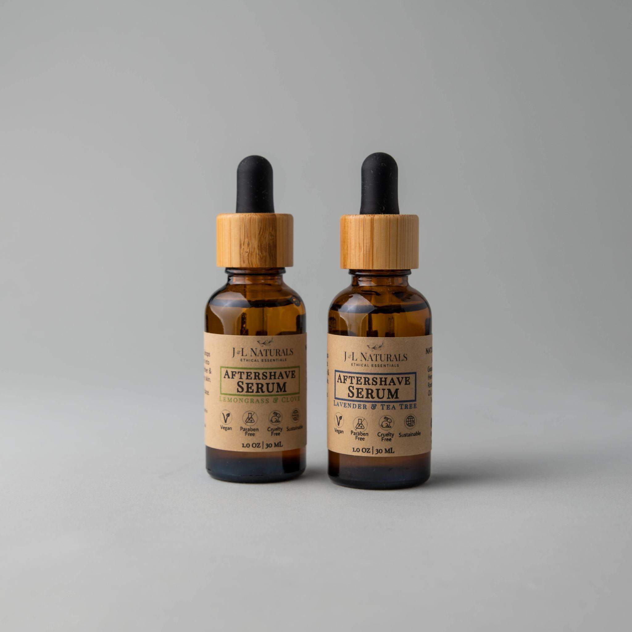 Aftershave Serum Duo - Natural Post-Shave Treatment | J and L Naturals