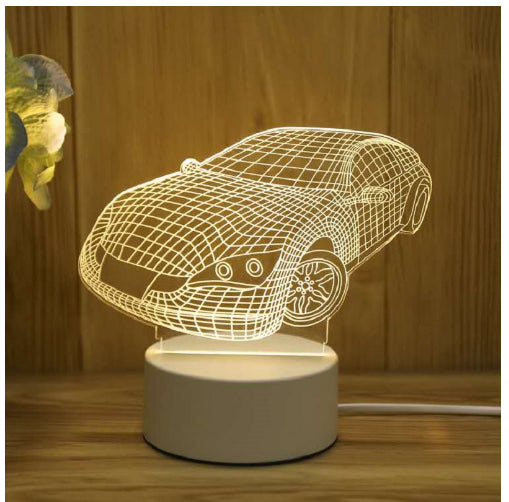 3D LED Decorative Lamp - Acrylic Night Light with Visual Effect