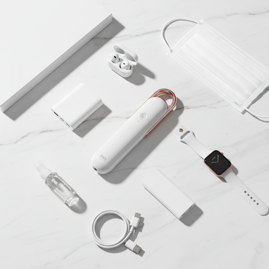 Modern tech flat lay